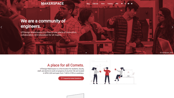 UTDesign Makerspace Website